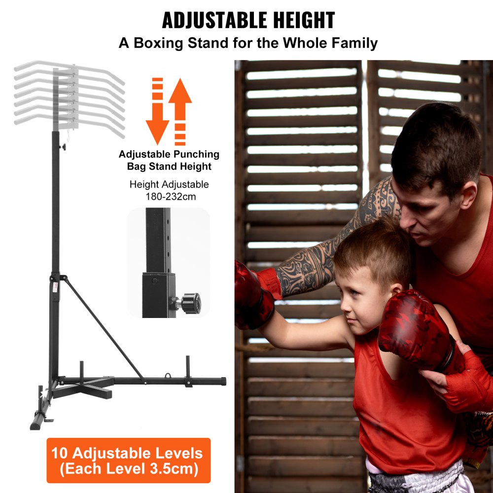 ssshksdj-e - VEVOR 2-in-1 Punching Bag Stand & Pull-Up Bar