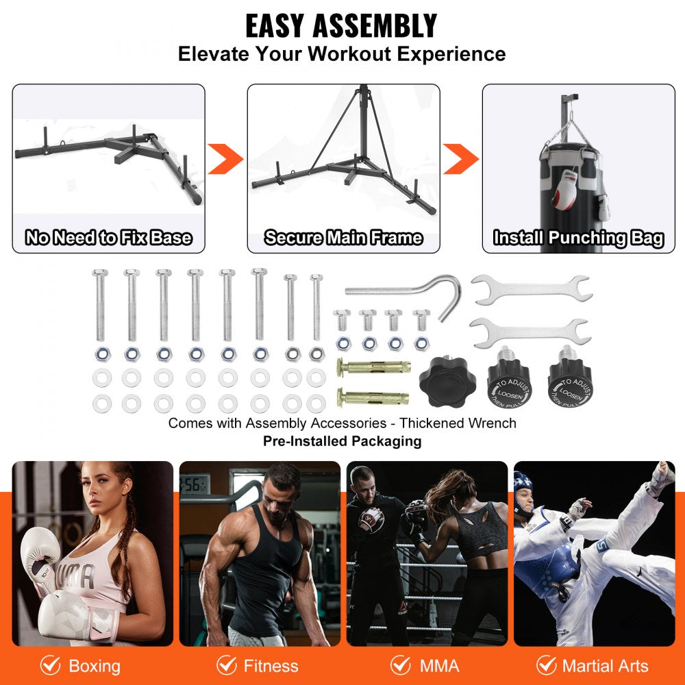 ssshksdj-e - VEVOR 2-in-1 Punching Bag Stand & Pull-Up Bar