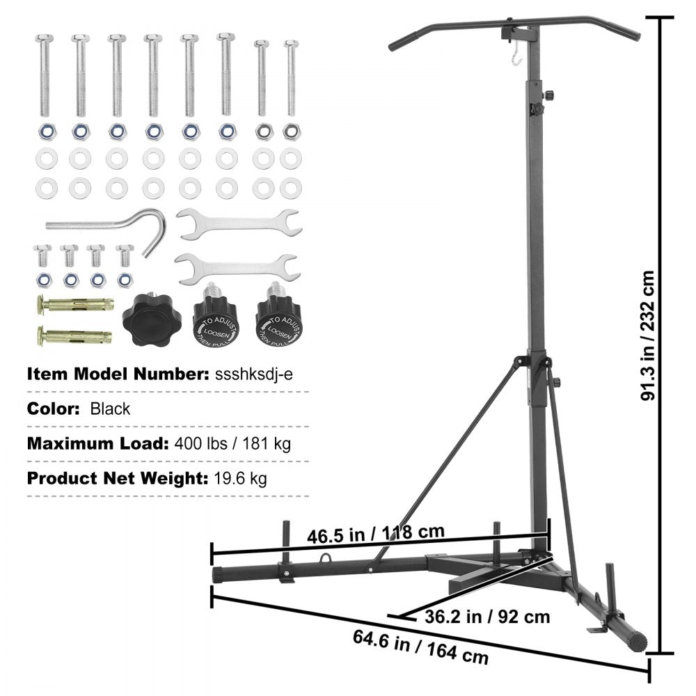 ssshksdj-e - VEVOR 2-in-1 Punching Bag Stand & Pull-Up Bar
