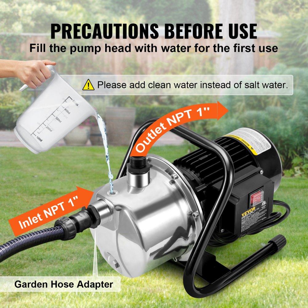 XKJ-805S-1 - High-Performance 1.1HP Garden Pump with 978 GPH Flow Rate