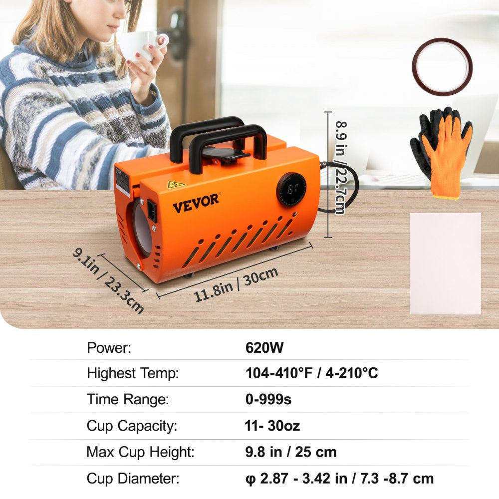 F320 - Versatile DIY Mug Heat Press for 11-30oz Ceramics