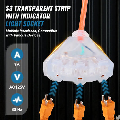 NAE-B10 - Durable 30FT VEVOR Retractable Extension Cord Reel, 16AWG/3C