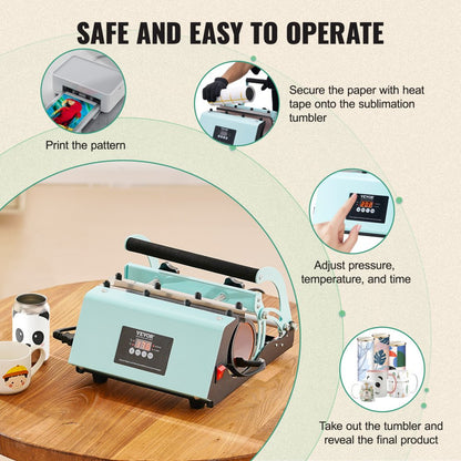 WBFCHP30OZ - VEVOR 11-30oz Tumbler Heat Press Machine with Touchscreen