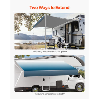 B1 - 18oz PVC RV Awning with Durable Aluminum Frame