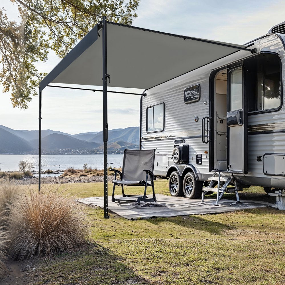 B1 - 16' x 7.7' Durable RV Awning with Reinforced PVC Frame