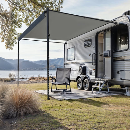 B1 - 16' x 7.7' Durable RV Awning with Reinforced PVC Frame