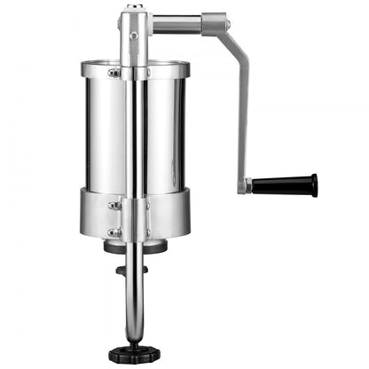 ES-1.5L - Stainless Steel 1.5L Sausage Stuffer with Three Filling Tubes