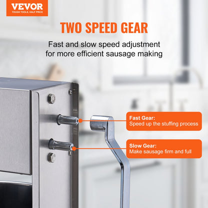 XZ-10L - 10L Stainless Steel Manual Sausage Stuffer for High Volume Production