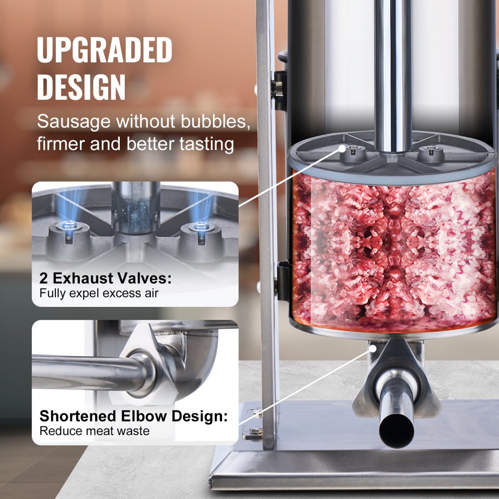 XZ-10L - 10L Stainless Steel Manual Sausage Stuffer for High Volume Production