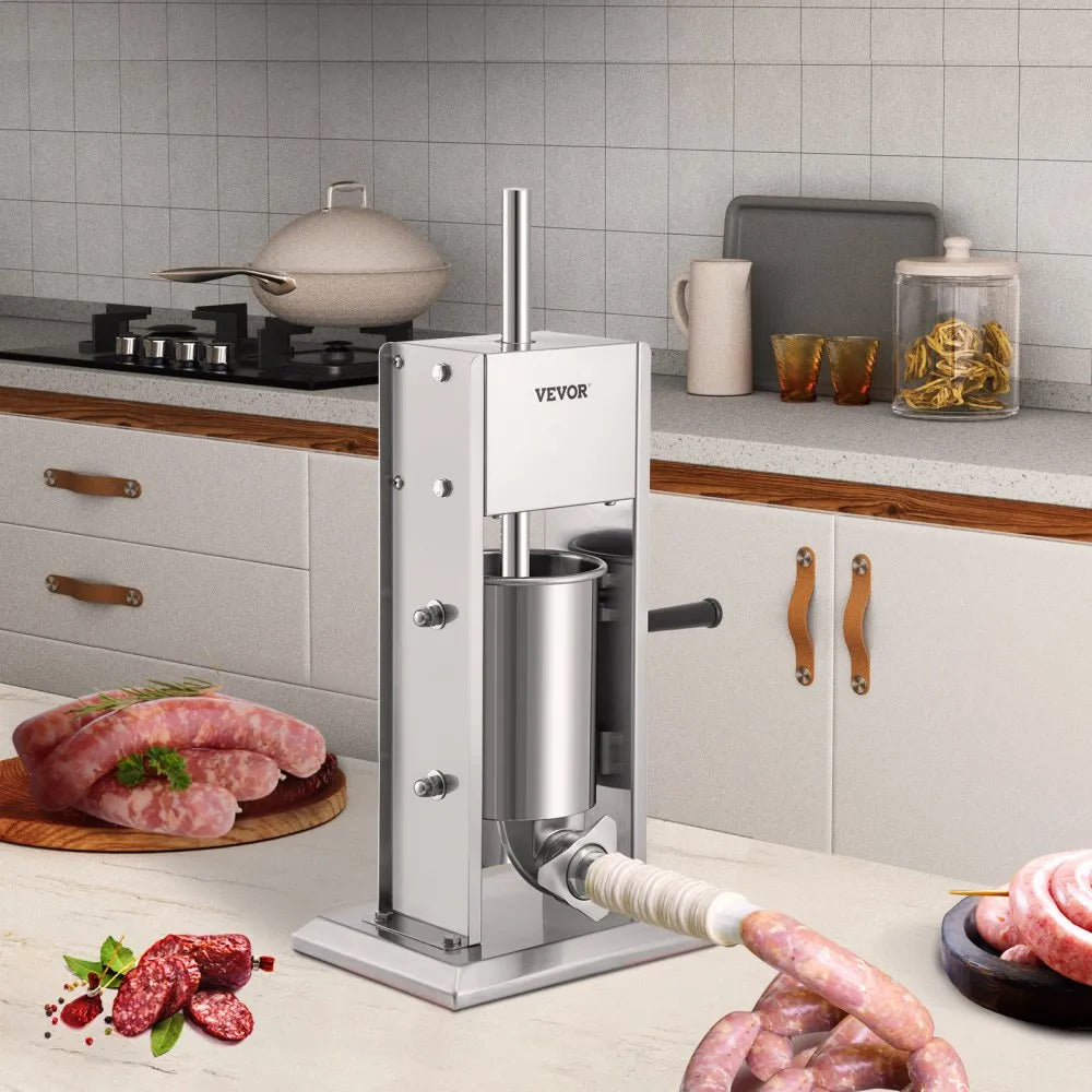 XZ-3 - 3L Stainless Steel Sausage Stuffer with Air Release System