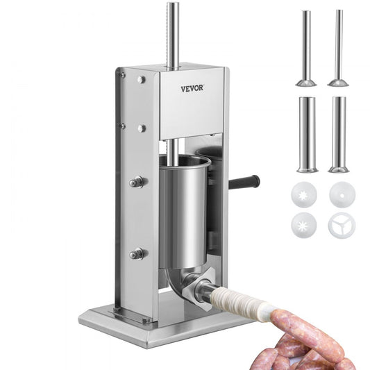 XZ-3 - 3L Stainless Steel Sausage Stuffer with Air Release System