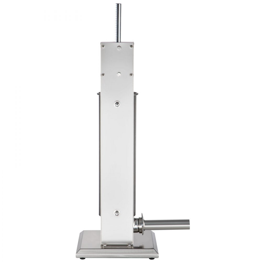 XZ-7 - 7L Stainless Steel Sausage Stuffer with Ergonomic Handle and Tubes