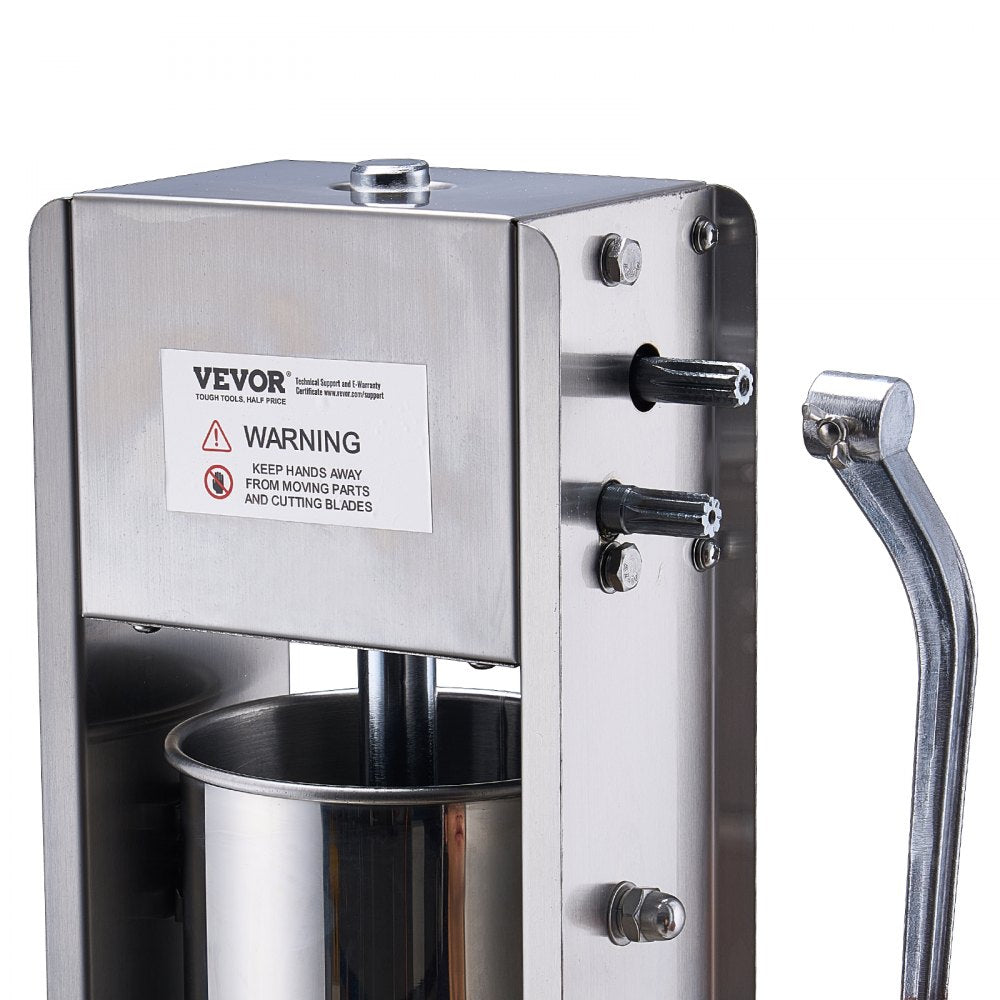 1A-SS715 - 7L Stainless Steel Manual Sausage Stuffer for High-Volume Use