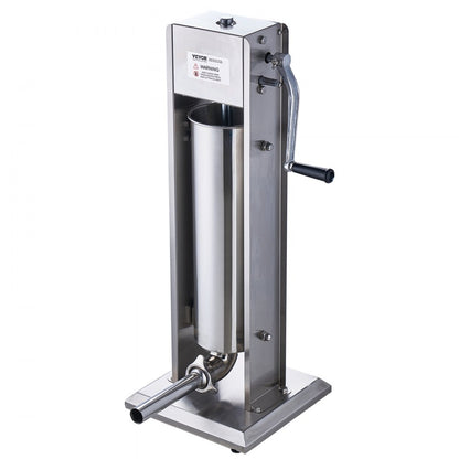 1A-SS715 - 7L Stainless Steel Manual Sausage Stuffer for High-Volume Use