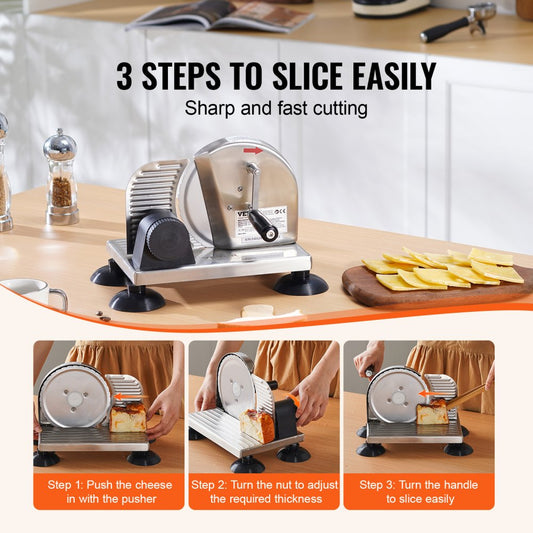 CSD15 - Adjustable Manual Bread Slicer 0-6" for Home & Commercial Use