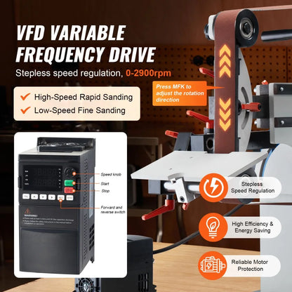 JLD10-7 - Versatile 72" Belt Sander Grinder with 1500W Motor & Molds