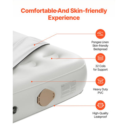 BF001 - Durable 1-Person Air Mattress with Quick Inflate Pump