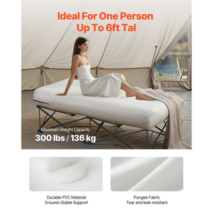 BF001 - Durable 1-Person Air Mattress with Quick Inflate Pump