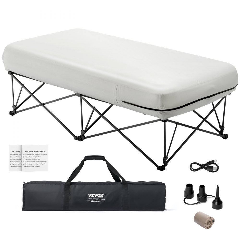 BF001 - Durable 1-Person Air Mattress with Quick Inflate Pump
