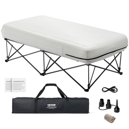 BF001 - Durable 1-Person Air Mattress with Quick Inflate Pump