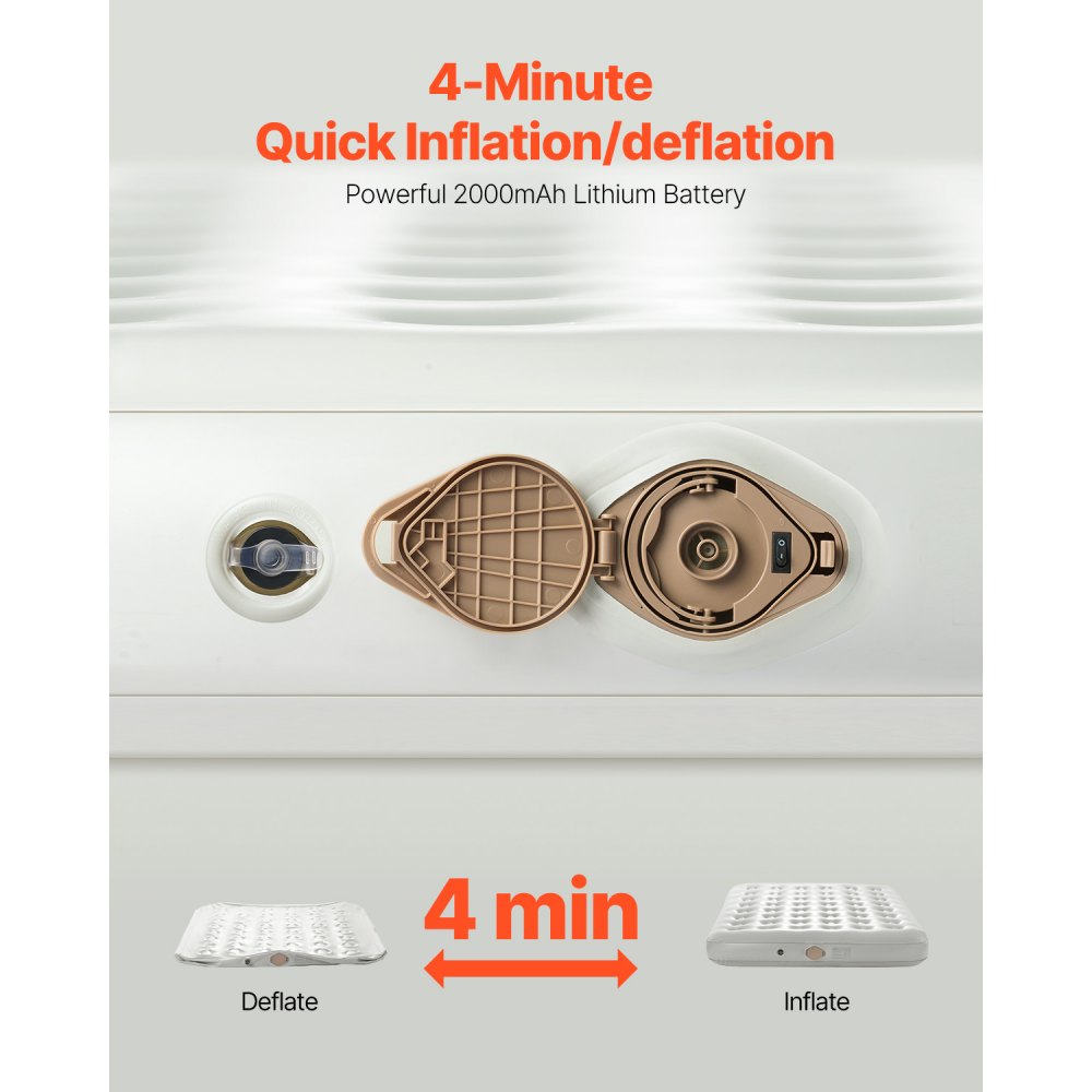 BF002 - Durable 2-Person Air Mattress with Frame & Quick Pump