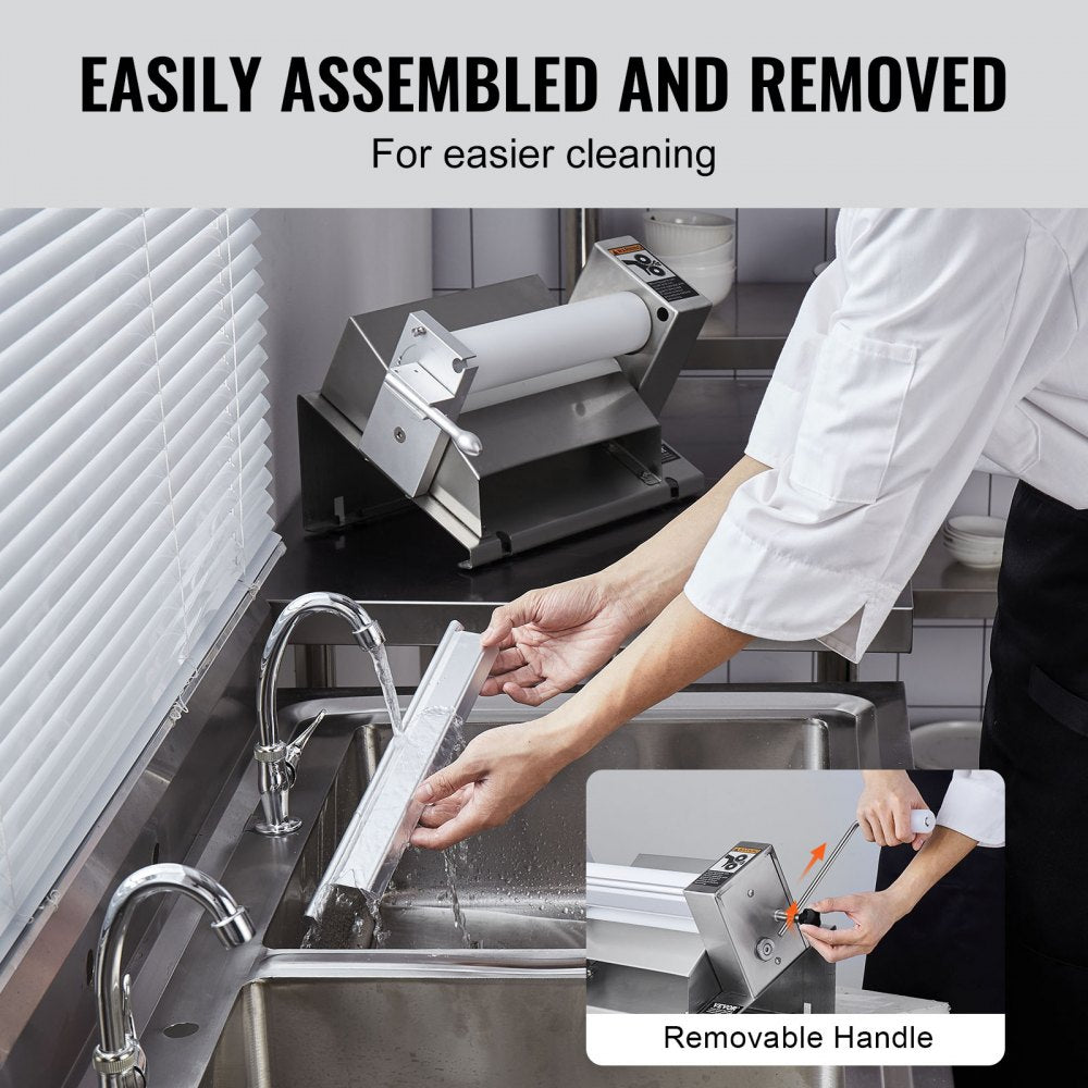 MPR25 - Stainless Steel Manual Dough Sheeter, 0-0.5 inch Thickness