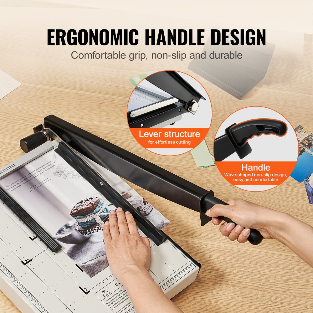 825 - 15" VEVOR Paper Cutter for Cardstock & Cardboard, 16 Sheets Capacity