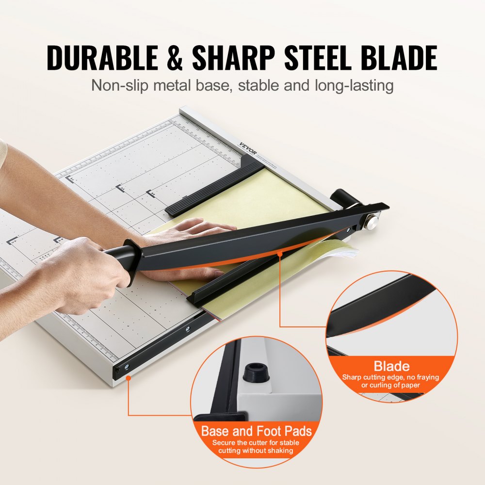 824 - 18" VEVOR Paper Cutter for 20 Sheets, Precision Trimming