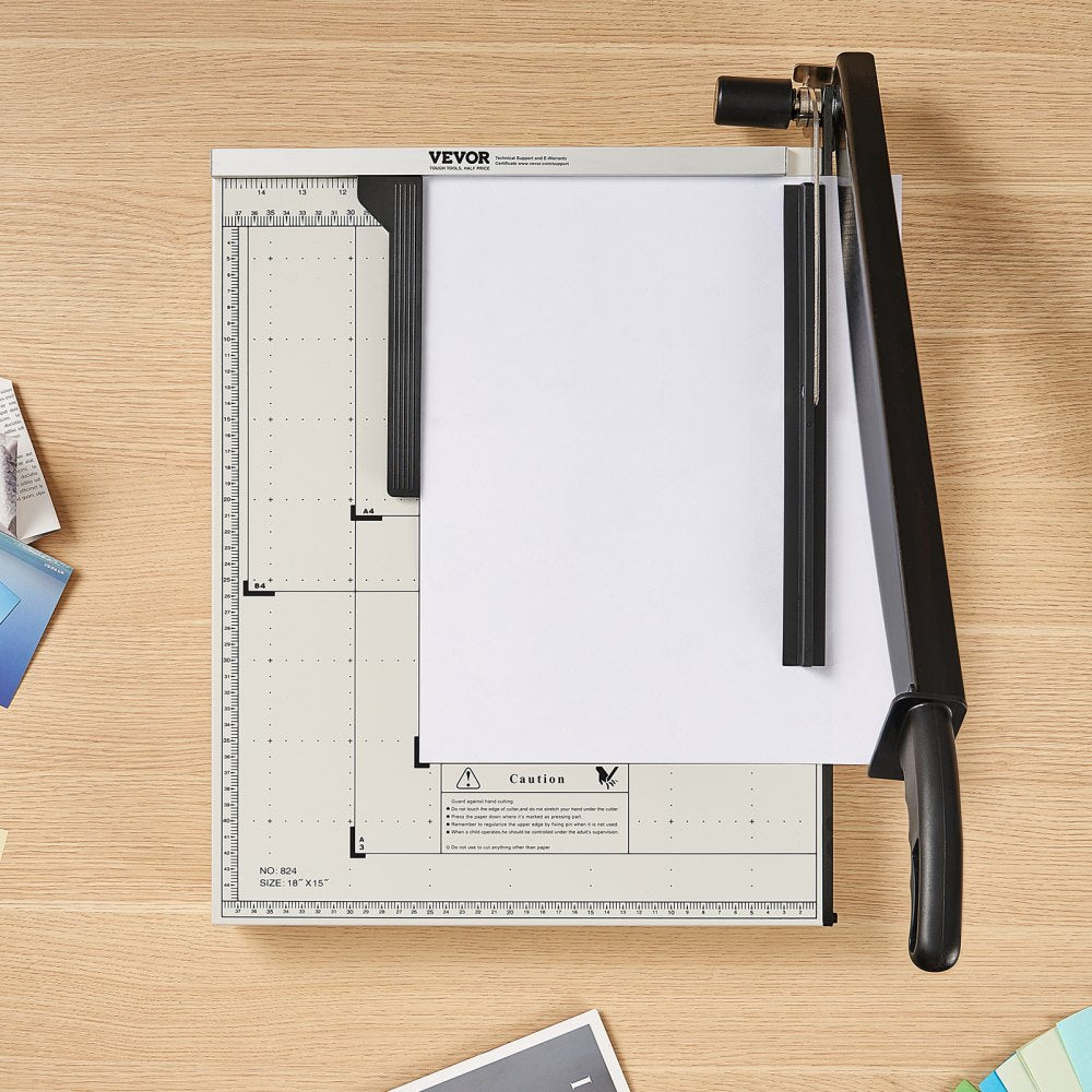 824 - 18" VEVOR Paper Cutter for 20 Sheets, Precision Trimming