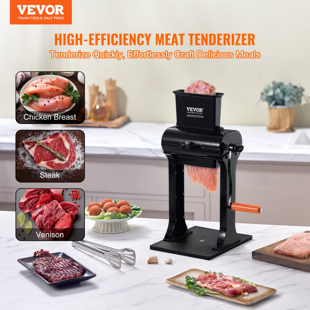 1A-MT105 - VEVOR Stainless Steel Manual Meat Tenderizer for Quick Cooking
