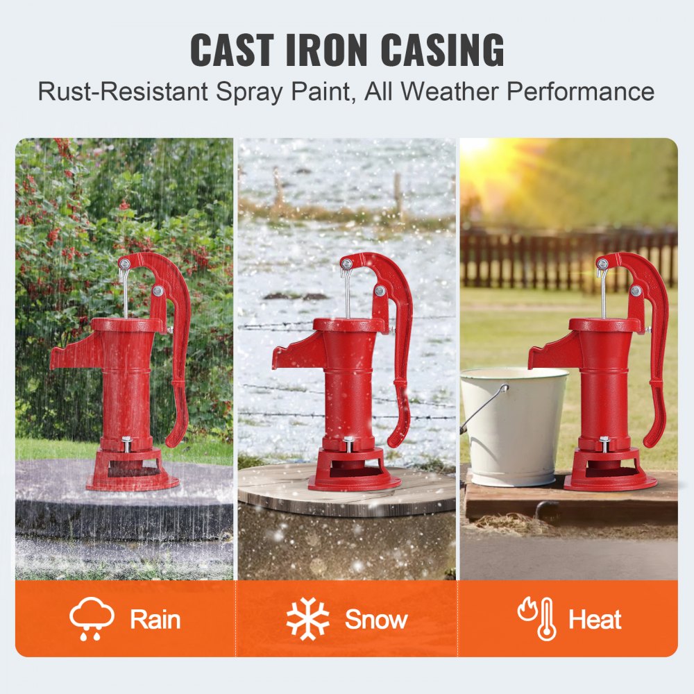 HC-1005 - Durable Cast Iron Antique Pump for Gardens and Farms