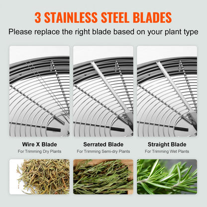 TM19 - VEVOR Stainless Steel Leaf Bowl Trimmer with Accessories