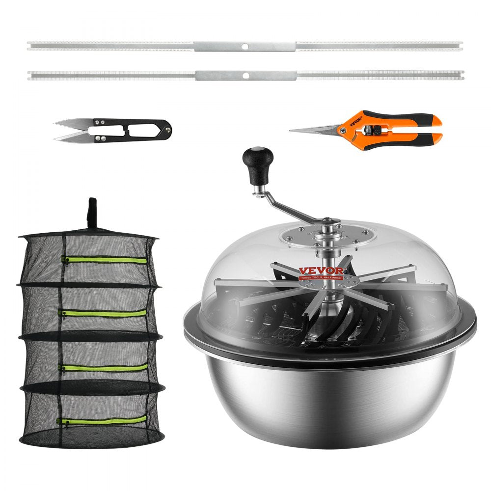 TM19 - VEVOR Stainless Steel Leaf Bowl Trimmer with Accessories
