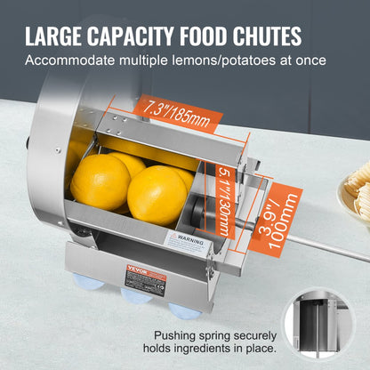 SL-02 - Stainless Steel Adjustable Vegetable Slicer with Suction Grip