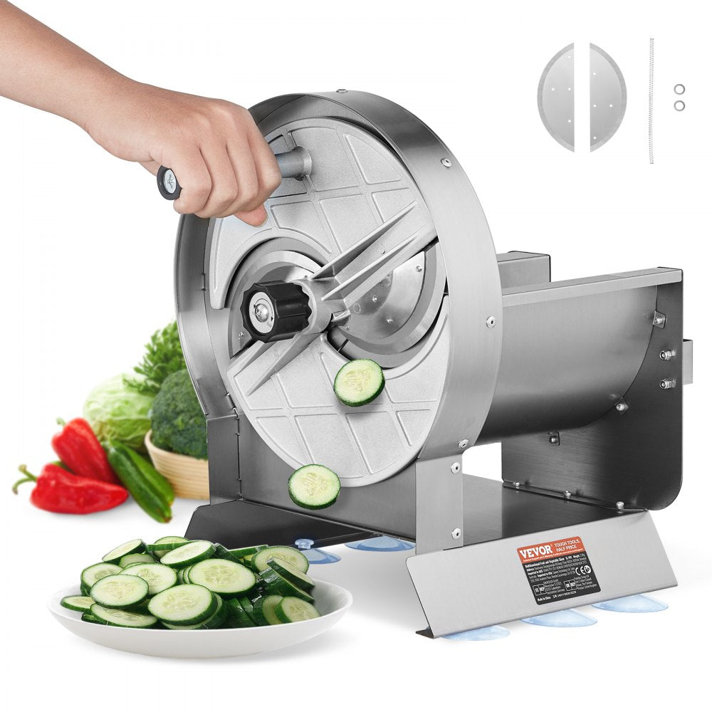 SL-02 - Stainless Steel Adjustable Vegetable Slicer with Suction Grip