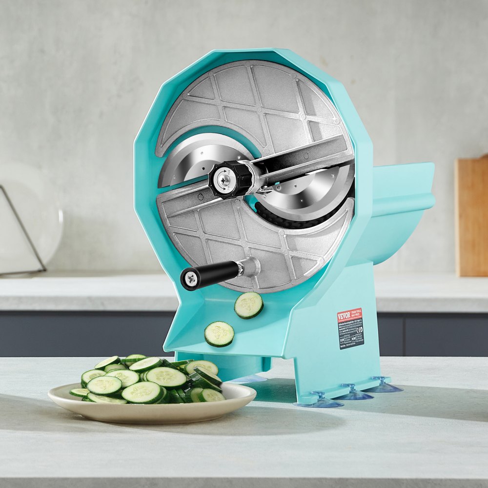 SL-p01 - Adjustable Thickness Vegetable Slicer with Dual Feed Chutes