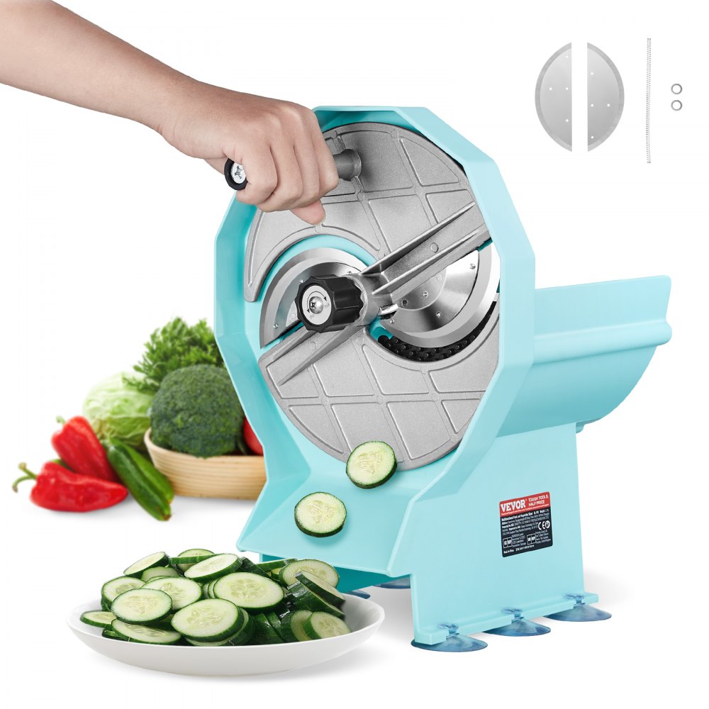 SL-p01 - Adjustable Thickness Vegetable Slicer with Dual Feed Chutes
