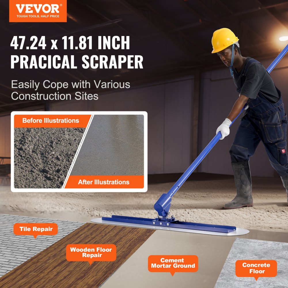 XSJ23-G05 - 1200x300mm Manganese Steel Bull Float Kit for Smooth Finishing