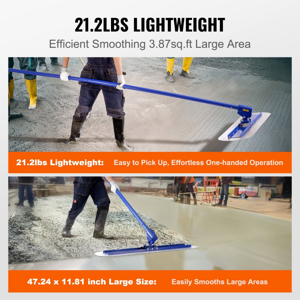 XSJ23-G05 - 1200x300mm Manganese Steel Bull Float Kit for Smooth Finishing