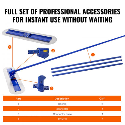XSJ23-G05 - 1200x300mm Manganese Steel Bull Float Kit for Smooth Finishing