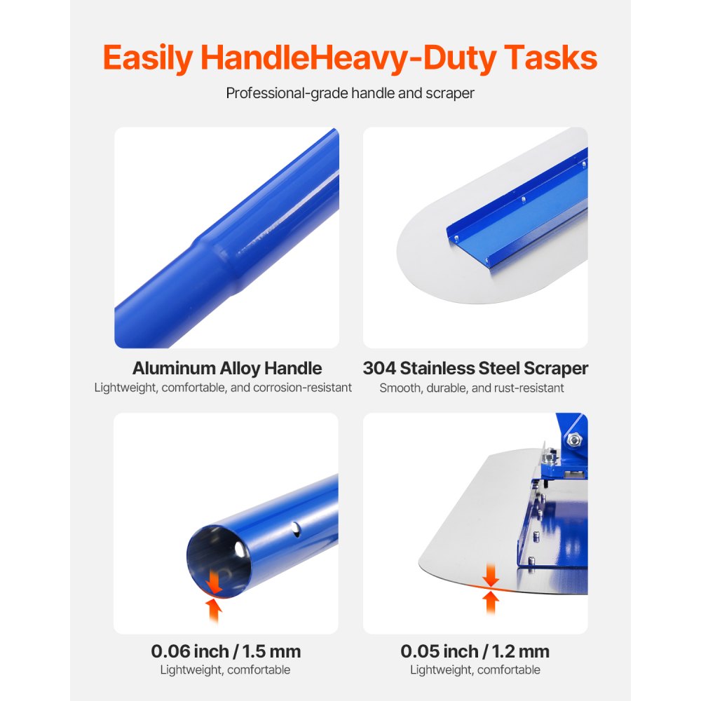 XSJ-2024-06 - 47.24in Stainless Steel Concrete Float with Adjustable Handle