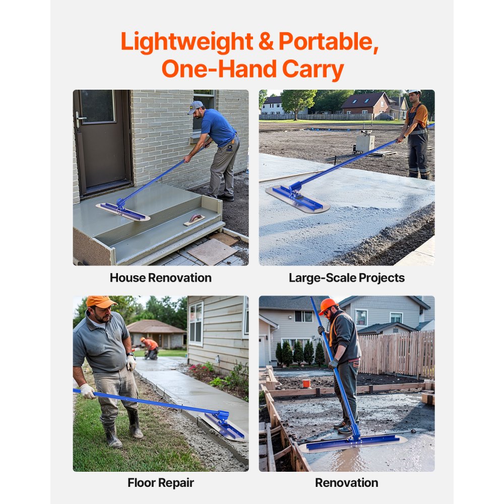 XSJ-2024-06 - 47.24in Stainless Steel Concrete Float with Adjustable Handle