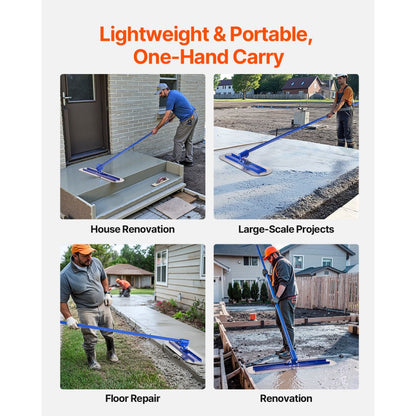 XSJ-2024-06 - 47.24in Stainless Steel Concrete Float with Adjustable Handle