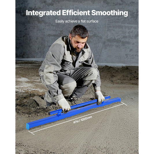 XSJ-2024-07 - Lightweight 48 in Concrete Screed with Leveling Bubble