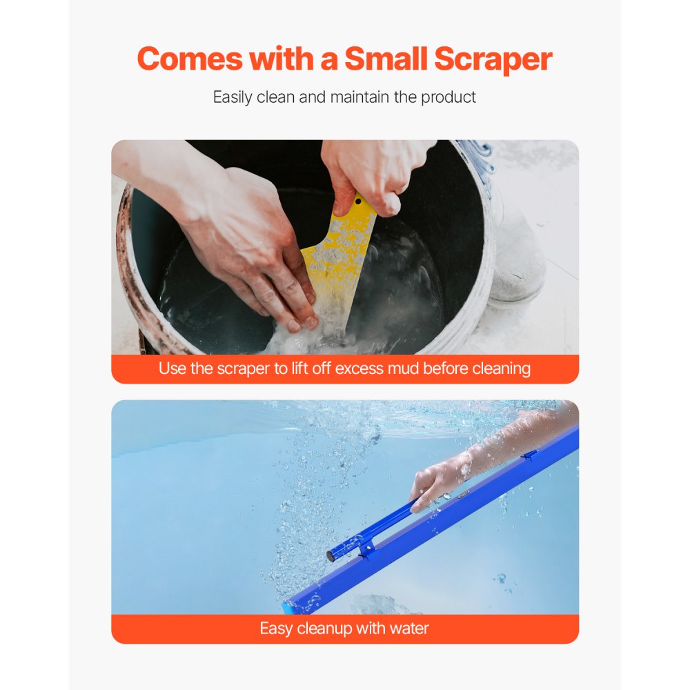 XSJ-2024-07 - Lightweight 48 in Concrete Screed with Leveling Bubble