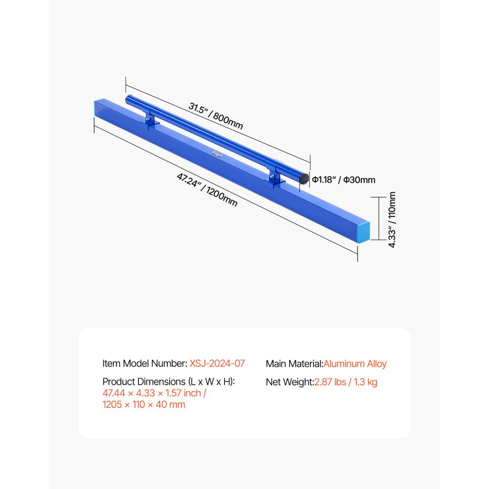 XSJ-2024-07 - Lightweight 48 in Concrete Screed with Leveling Bubble