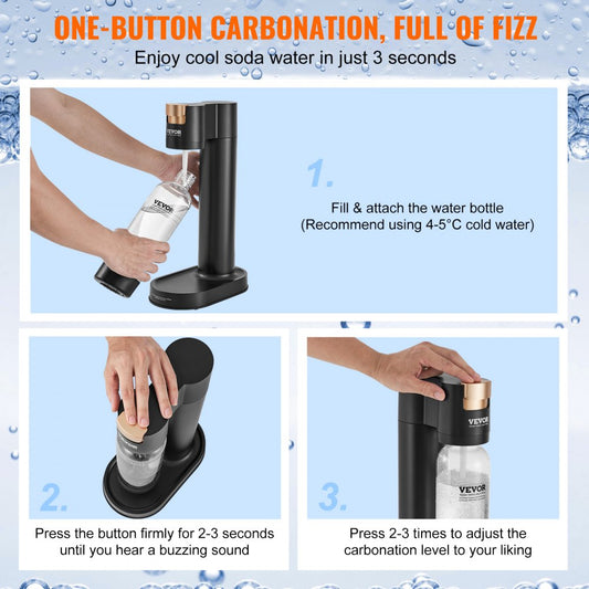 HR-192 - Portable Sparkling Water Maker for Healthy, Bubbly Beverages