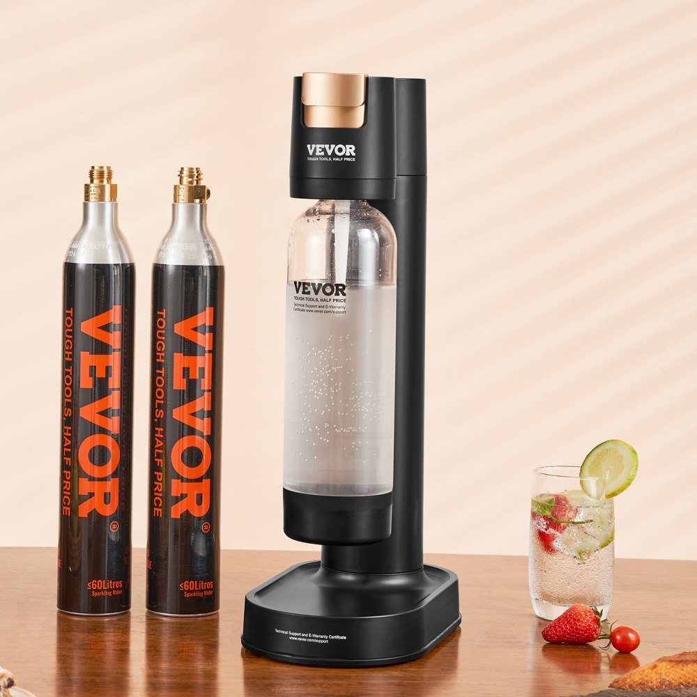 HR-192 - Portable Sparkling Water Maker with 1L PET Bottle and 2 CO2 Cylinders