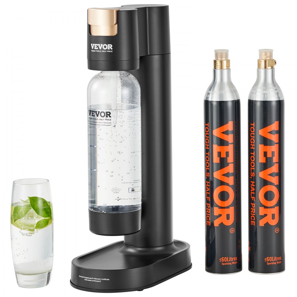 HR-192 - Portable Sparkling Water Maker with 1L PET Bottle and 2 CO2 Cylinders