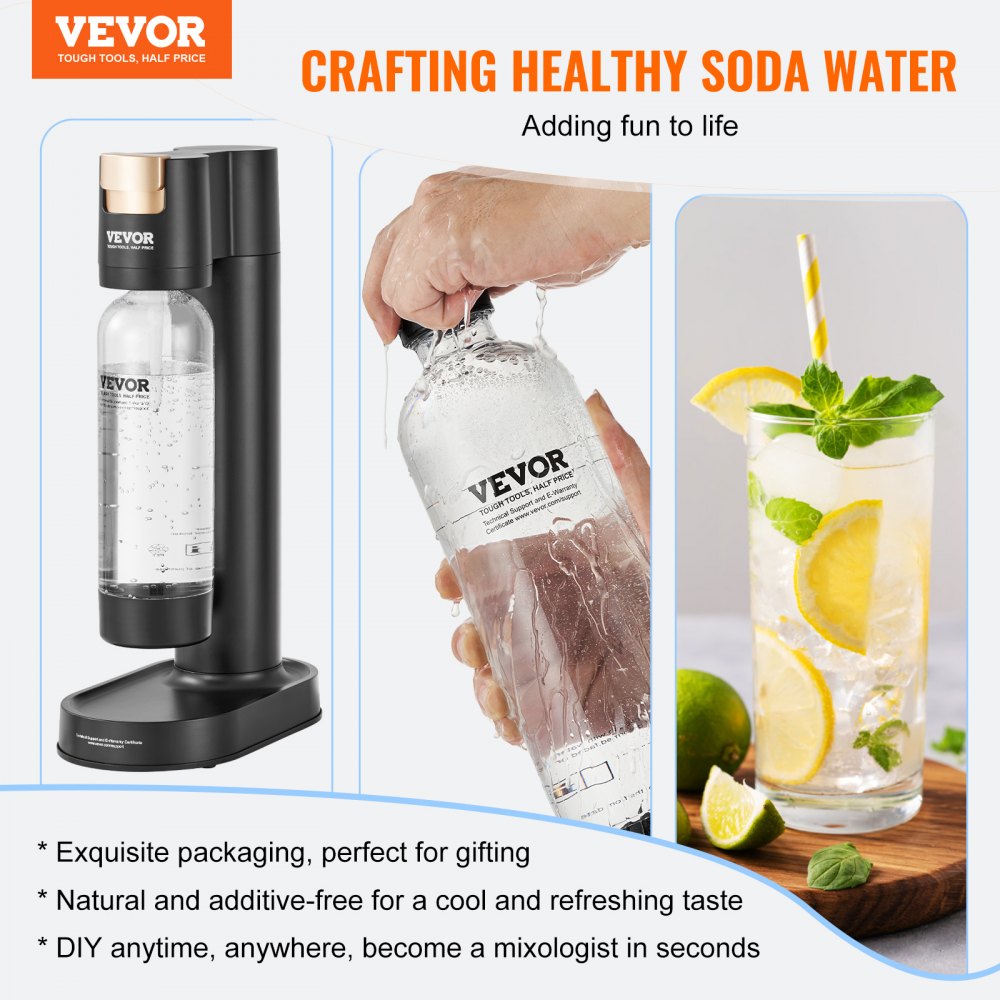 HR-192 - User-Friendly Home Soda Maker for Instant Carbonation and Refreshing Drinks